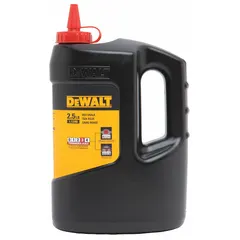 Permanent red marking chalk formulated for high-visibility, weather-resistant lines on concrete, metal, wood, and rough surfaces. Supplied in a 2.5 lb bottle with a pop-off cap for use with chalk lines and reels. Suitable for outdoor and heavy-use applications where long-lasting marks are required.