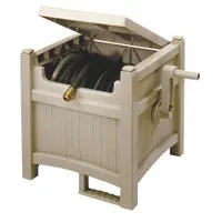 Garden Hose Reel: 100 ft (5/8 in I.D.), 11 in Reel Dia, Tan, 15 1/2 in L x 21 in W x 16 in H (MPN PHH100D)