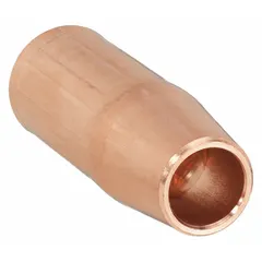 Conical nozzle with 1/2 in bore diameter and 1/8 in recess. Self-insulated design for gas cutting and welding applications. Supplied as a pack of 2.