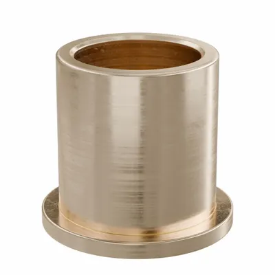 OILITE Flanged Sleeve Bearing: Bronze, SAE 841, 14 mm Bore, 18 mm OD, 20 mm Lg - Lubricated General Purpose Metallic Flanged Sleeve Bearings