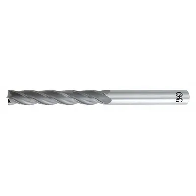 OSG Square End Mill: Carbide, TiCN Coated, 4 Flute, 1/4" Mill Dia, 1" LOC - General Purpose Carbide Square End Mills