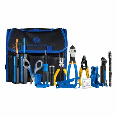 JONARD TOOLS Fiber Preparation Kit: 15 Pieces, FC/SC/ST, Fiber Terminations - Fiber Optic Tool Kits