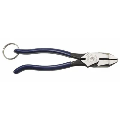 KLEIN TOOLS Iron Workers Plier: Flat, 9 3/8 in Overall Lg, 1 7/8 in Jaw Lg, 1 1/4 in Jaw Wd - Standard Ironworker's Pliers