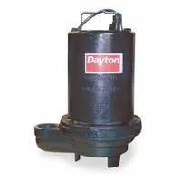 DAYTON Effluent Pump: 1 hp, 240V AC, Three Phase, 85 gpm Flow Rate @ 10' of Head, 109 ft Max. Head