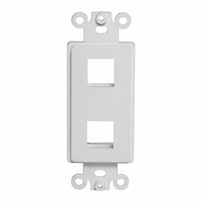 JONARD TOOLS Keystone Mount: Keystone, White, 2 Ports - Voice & Data Housings