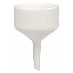 Buchner Funnel: Porcelain, 800 mL, 104 mm, 132 mm Stem Lg, White