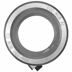 This stripping bushing is designed for use with aluminum and copper conductors. It accommodates THHN/XHHW wire types and supports a maximum conductor size of 700 to 750 MCM, with a 900 MCM capacity. Suitable for stripping insulation from conductors in electrical installations.
