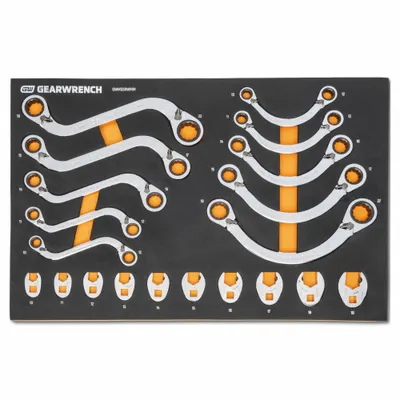 GEARWRENCH Hand Ratchet Set: Reversible, 20 1/4 in Overall Lg - Ratchet & Breaker Bar Sets