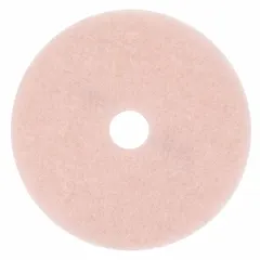 This 24-inch diameter, round burnishing pad is made of polyester synthetic fiber with a 1-inch thickness. Designed for high-speed floor burnishing up to 3,000 RPM, it is used with rotary floor machines to restore gloss and remove scuff marks on commercial floors. Sold in a 5-pack.