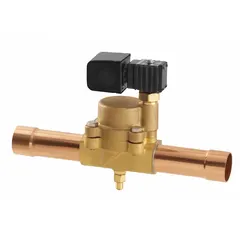 Parker R52E3511M is a normally closed, 2-way refrigeration solenoid valve with a 1 in port size and 1 3/8 in female sweat connections. It is used for on/off control of refrigerant flow in commercial and industrial cooling, air conditioning, and heat pump systems.
