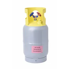 Standard refrigerant recovery cylinder with 722.5 cu in volume, designed for R-22 refrigerant. Not A2L compatible. Used for safe recovery and storage of R-22 during HVAC service or system decommissioning.