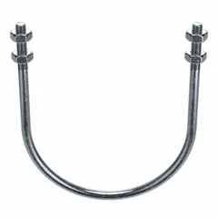 Steel, zinc-plated U-bolt with 7/8"-9 thread size. Inside height 16 1/16 in. Designed for securing 12-inch pipe, conduit, or tubing to structural supports in plumbing, HVAC, and industrial piping systems.