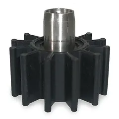 This Buna-N impeller/sleeve assembly is a replacement component for dewatering and wastewater pumps. It is used to move water and sludge in applications such as construction, mining, and municipal wastewater handling. The Buna-N material offers resistance to oils, fuels, and moderate abrasives.
