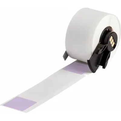 BRADY Wraparound Label: 4 in x 1 in, 1 in, Vinyl, Purple (Matte) - Brady Precut Label Rolls