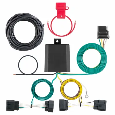 CURT 4-Way Flat Trailer Wiring Plug, IP67, Black, 56336 - Fleet and Vehicle Maintenance