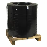 Oscillated steel strapping with 0.017 in thickness and 1,260 lb break strength. Supplied in pack (PK) form. Used for bundling, palletizing, and securing loads in industrial shipping and warehousing
