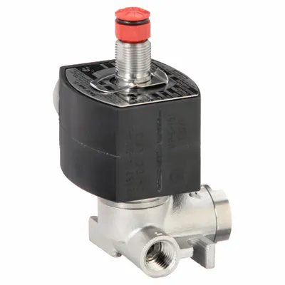 REDHAT Solenoid Valve: 3-Way, Normally Closed, 1/4 in Pipe Size, 24V DC - 3-Way/2-Position, Normally Closed Solenoid Valves