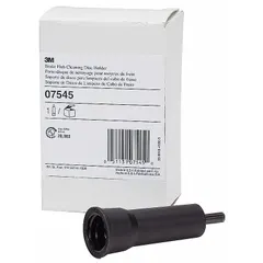 This nylon pad holder is designed for grinding applications in brake servicing. It holds compatible cleaning discs for surface preparation on brake hubs and drums. Overall length is 3 inches.
