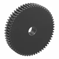 Hubless Spur Gear: Module m 1.5, 60 Teeth, 15 mm Bore Dia, Black Oxide Coated Carbon Steel, Hubless (MPN SSA1.5-60)
