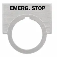 Legend Plate: 30 mm Panel Mounting Size, Half-Round, 1 1/2 in Overall Ht x 2 in Overall Wd (MPN 52NL16)