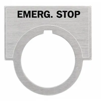 SIEMENS Legend Plate: 30 mm Panel Mounting Size, Half-Round - Push-Button Rings & Plates