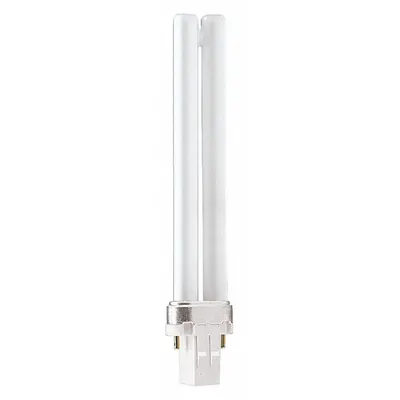 PHILIPS Compact Fluorescent Bulb: 2-Pin (GX23), PL-S, Fluorescent, 2700K - CFL Twin-Tube Plug-In Lamps
