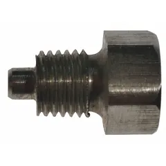 Pipe plug or drain component used in seal kits and gaskets for turbine pumps. Seals drain openings to prevent leaks in industrial pumping systems. Commonly applied in water treatment, HVAC, and process fluid handling.