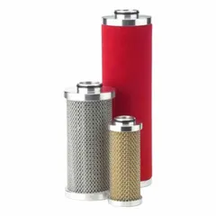 Replacement filter element for coalescing applications. Constructed with borosilicate glass nanofibre media rated at 0.01 micron for removal of liquid aerosols and fine particulates from compressed air or gas streams.
