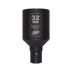 Metric impact socket with 32 mm hex size, 6-point configuration, and deep profile. Overall length 2 61/64 in. Manganese phosphate finish. For use with impact tools in fastening applications.