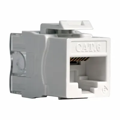 JONARD TOOLS Keystone Jack: Punch-Down, 1 Ports, White, 6, RJ45 - Category Jacks