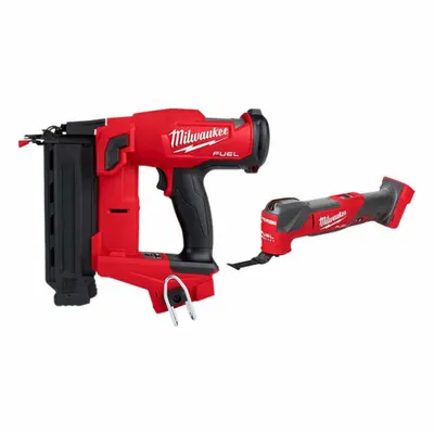 MILWAUKEE Nail Gun and Oscillating Tool: 2 Tools, Nail Gun/Oscillating Tool, 18 V DC Volt - Milwaukee 18V Cordless Tool Combination Kits