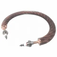 Replacement heating element for portable salamander electric heaters. Compatible with Dayton brand heaters. Restores heat output for spot heating in construction sites, workshops, and industrial spaces.