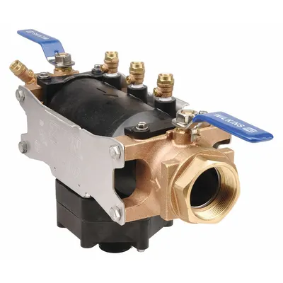 WILKINS Reduced Pressure Zone Backflow Preventer: 375, Std Configuration, Glass-Filled Nylon - Zurn RPZ Backflow Preventers