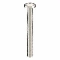 Machine Screw: #8-32 Thread Size, 1 1/2 in Lg, 316, Stainless Steel, Plain, Pan, Phillips, 25 PK (MPN ZSCRW-366)