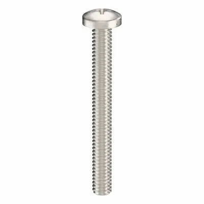 USA INDUSTRIALS Machine Screw: #8-32 Thread Size, 1 1/2 in Lg, 316, Stainless Steel, Plain - Pan Head Machine Screws