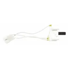 Door switch for Whirlpool washing machines and dryers. This component ensures the appliance operates only when the door is securely closed, serving as a safety and control part.