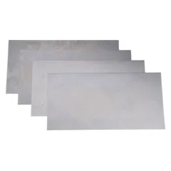 This 15-piece steel shim stock assortment includes shims measuring 12 inches in length and 6 inches in width. Made from Grade 1008/Grade 1010 steel, each shim has a width tolerance of +/-0.005 in, thickness tolerance of +/-0.001 in, and length tolerance of +0.125/-0.000 in. Used for precision alignment, gap filling, and leveling in industrial machinery.