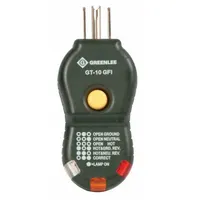 GREENLEE GFCI Tester: 120 V AC, GFCI, Light, No Display, Correct Wiring/GFCI Testing (MPN GT-10GFI)