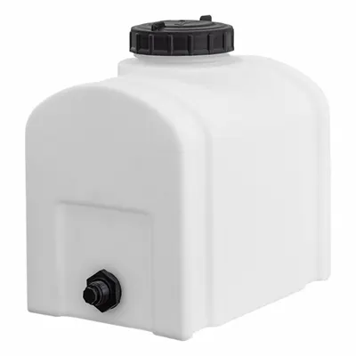ROMOTECH Reservoir: Single Wall, Vertical, 8 gal, Closed Top, 1/8 in Wall Thick - Domed Horizontal Liquid Storage Tanks