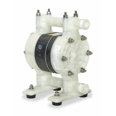 Dayton Double Diaphragm Pump: Polypropylene Body, 1/2 in, NPT Connection, 15 gpm - Polypropylene Housing AODD Pumps