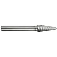 CLE-LINE Carbide Bur: Ball-Nosed Cone, SL-2, Single Cut, 5/16" x 7/8" Head, 1/4" Shank (MPN C17714)