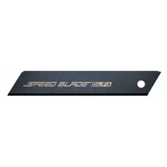 Steel snap-off blade with 8 segments, 11/16 in width, and 0.02 in thickness. Designed for precision cutting of cardboard, paper, vinyl, and thin plastics in packaging, crafting, and industrial trimming applications.