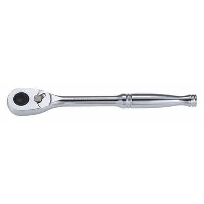 WESTWARD Hand Ratchet: Pear, Reversible, 8 1/2 in Overall Lg, Chrome - Standard-Head Ratchets