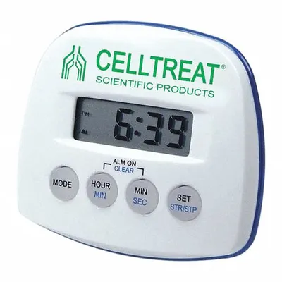 CELLTREAT Digital Timer: Easel Stand/Mounting Magnet, 1/2 in x 2 1/2 in x 3 in - Digital Timers