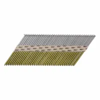 Collated framing nail with Pro Head, smooth shank, and diamond point for high-speed nailing into wood. Steel construction with plain finish. Overall length 3-1/4 in. Pack of 2,500. Suitable for framing, sheathing, and decking applications
