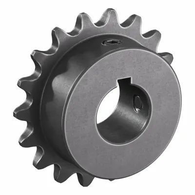 TSUBAKI Single Strand Sprocket: 35, For 3/8 in Chain Pitch, 3/4 in Bore Dia, 18 Teeth - Size 35 Fixed-Bore Roller Chain Sprockets