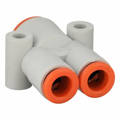 SMC KQ2U07-11A Push-Fit Wye Fitting - Polybutylene & Brass Tube Fittings