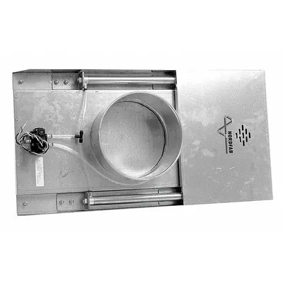 NORDFAB Blast Gate: Steel, For 4 in Duct Dia, 5 1/2 in Overall Lg, 22 ga Material Thick - Blast Gates