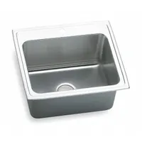 ELKAY Bowl Drop-In Sink: 25 in Overall Lg, 22 in Overall Wd, 12 in Bowl Dp, 21 in Bowl Lg, 1 Bowls (MPN DLR2522123)