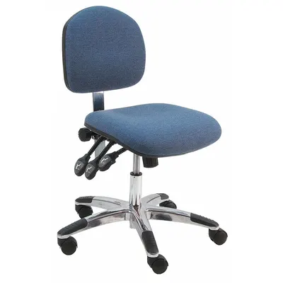 BENCHPRO Ergonomic Chair: Fabric, Armless, Ht Range 17 in to 22 in, 19 in Seat Wd - Fabric Lab Chairs